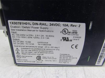 منبع تغذیه 1X00781H01L Emerson Ovation Din-rail 24vdc