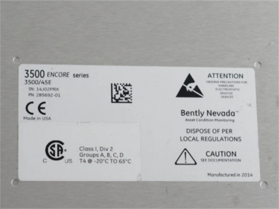 ماژول مانیتور موقعیت 3500/45E بنتلی نوادا 285692-01