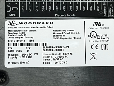 کنترل ژنراتور Woodward Easygen3500XT مدل 8440-2085